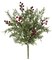Sullivan's Mini Leaf with Berries Plant, Olive Green and Red Faux Plant Decor for Crafting, Weddings, Home and Holiday Decoration, 12 Inch